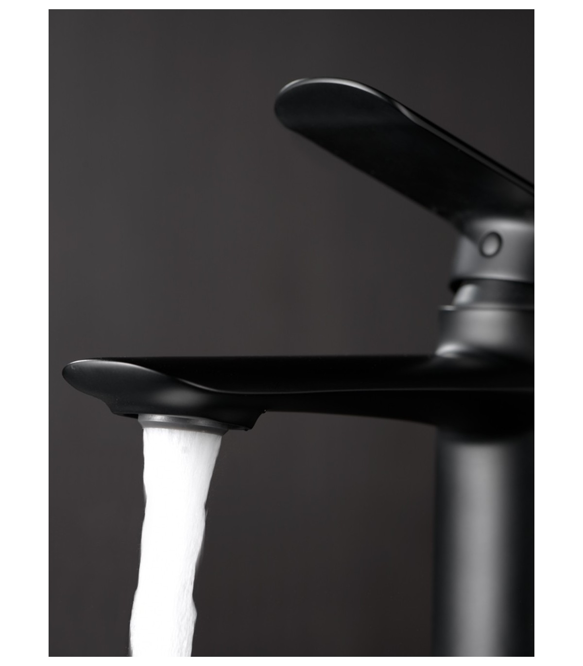 Monomando de lavabo negro mate serie Ural - Imex Products